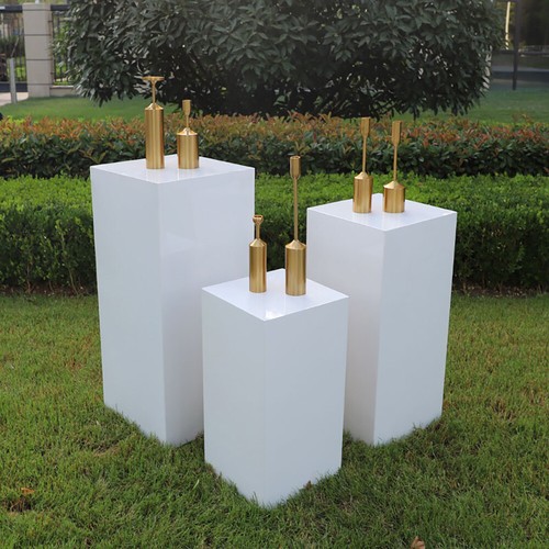 Square metal plinth cylinder - plinth,