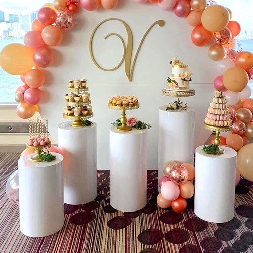 5pcs round cylinder pedestal - 5pcs,