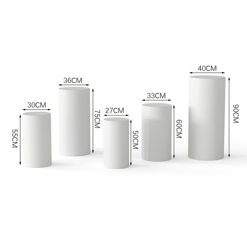 Cylinder metal plinth - metal,