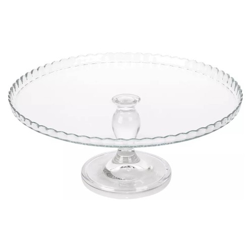 Large glass cake stand - large,