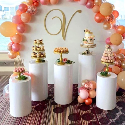 5pcs round plinth cylinder - plinth,