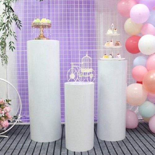 3pcs metal plinth cylinder - metal,