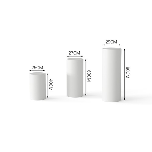 5pc round display plinth - display,