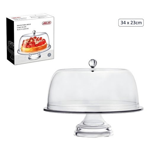 Cake display stand with dome - cake,